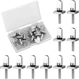 10pcs Surfboard Fin Screws, 316 Stainless Steel Paddle Board Fin Screw and Plate Surfboard Surfing Accessories with O-Rings for Surf Longboard & SUP