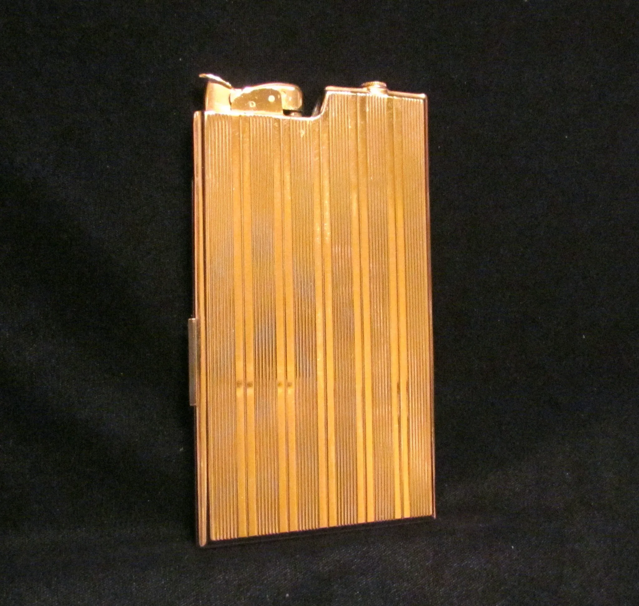 1940s Evans Case Lighter Vintage Rose Gold Banner Case Light Art Deco Working In The Original Box