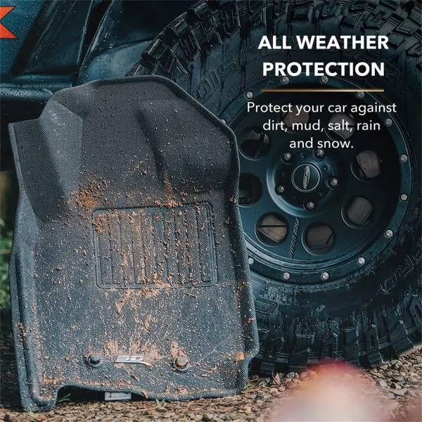 3D MAXpider Floor Mats Jeep Gladiator JT (20-24) All-Weather Kagu Series - Front or Second Row