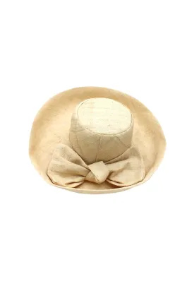 5" & 7" Wide Brim Solid Color Straw Sun Hats with Big Bow
