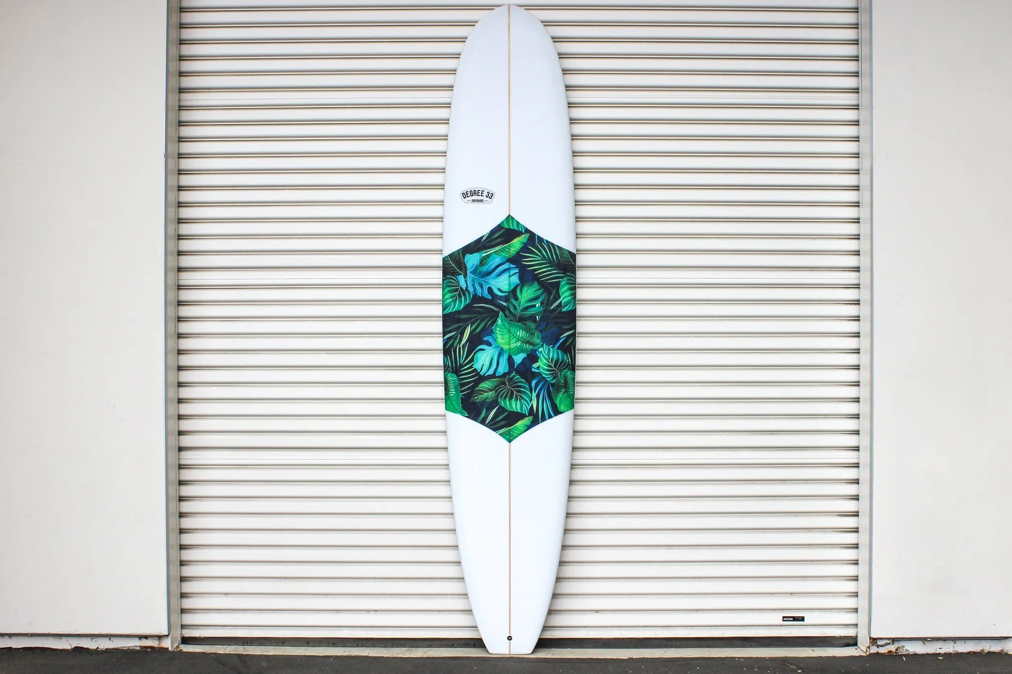 9' Classic Longboard Surfboard Aloha Print Deck Inlay (Poly)