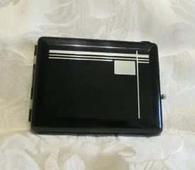 Art Deco Magic Case Lighter Black Cigarette Case 1930s Cigarette Case Working Lighter