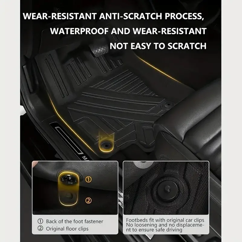 Automotive For 2023 Ford Ranger All weather Floor Mat Set