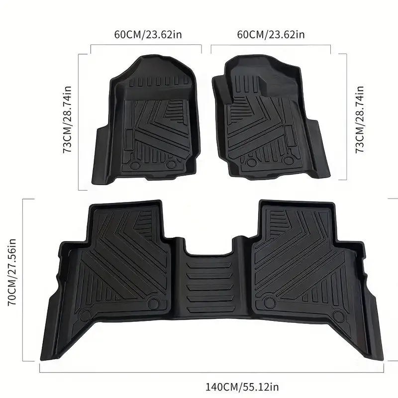 Automotive For 2023 Ford Ranger All weather Floor Mat Set
