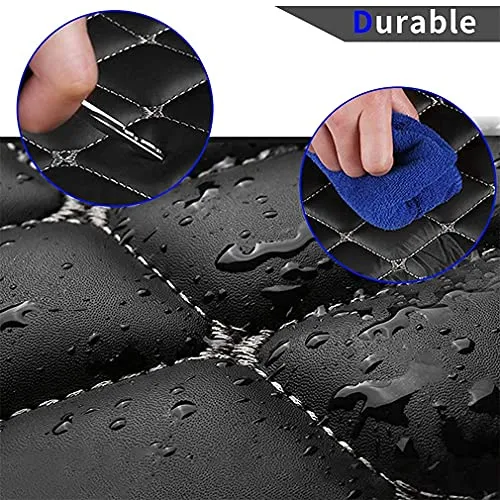 Car Floor Mats for Jaguar I-PACE 2018 Floor Liners Auto Carpets Luxury Leather Waterproof All Weather Protection Full Coverage Full Set (Gray)