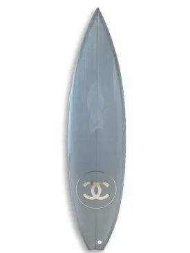 Chanel x Philippe Barland Limited Edition Silver/Chrome Carbon Surfboard