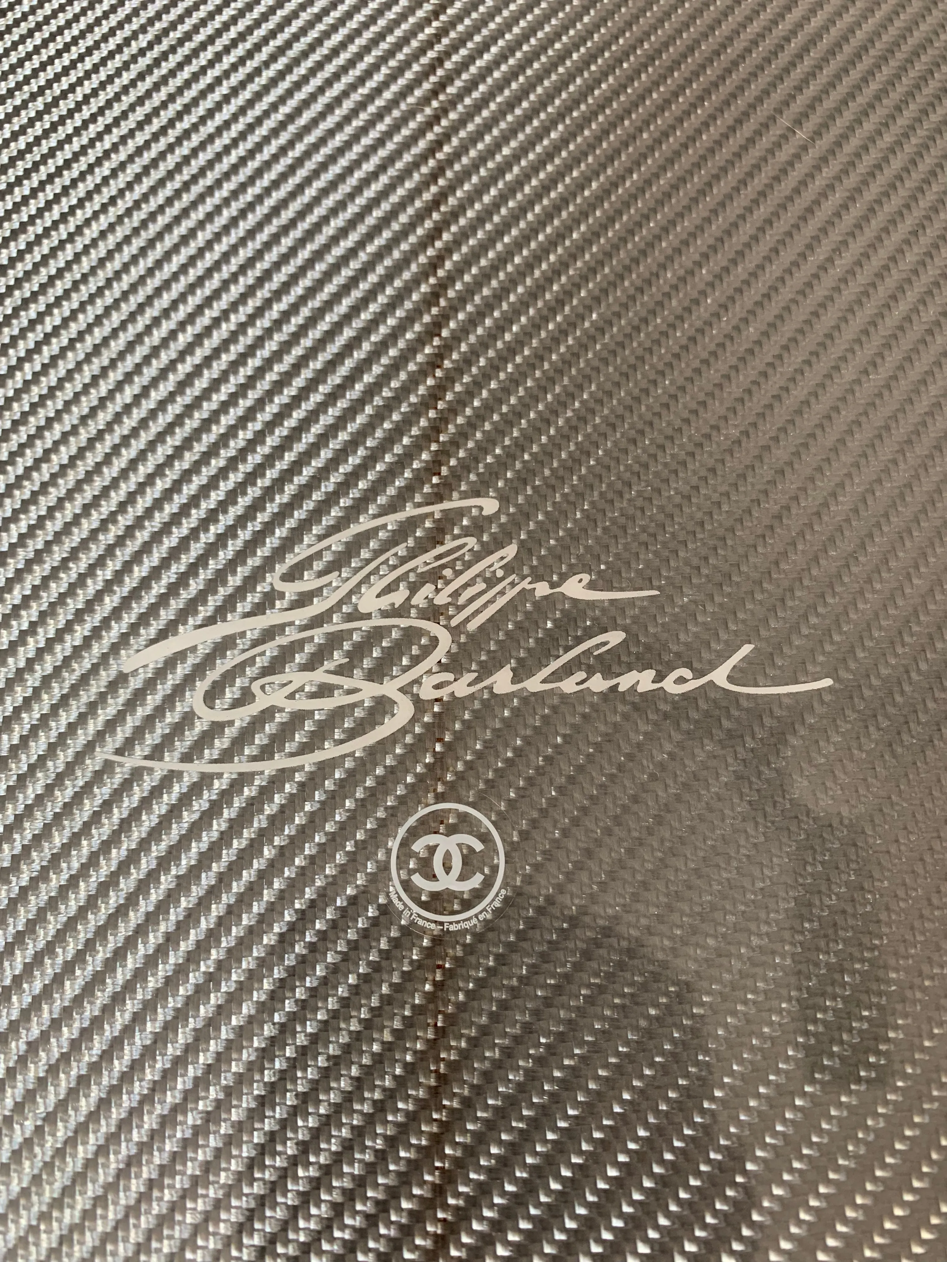 Chanel x Philippe Barland Limited Edition Silver/Chrome Carbon Surfboard