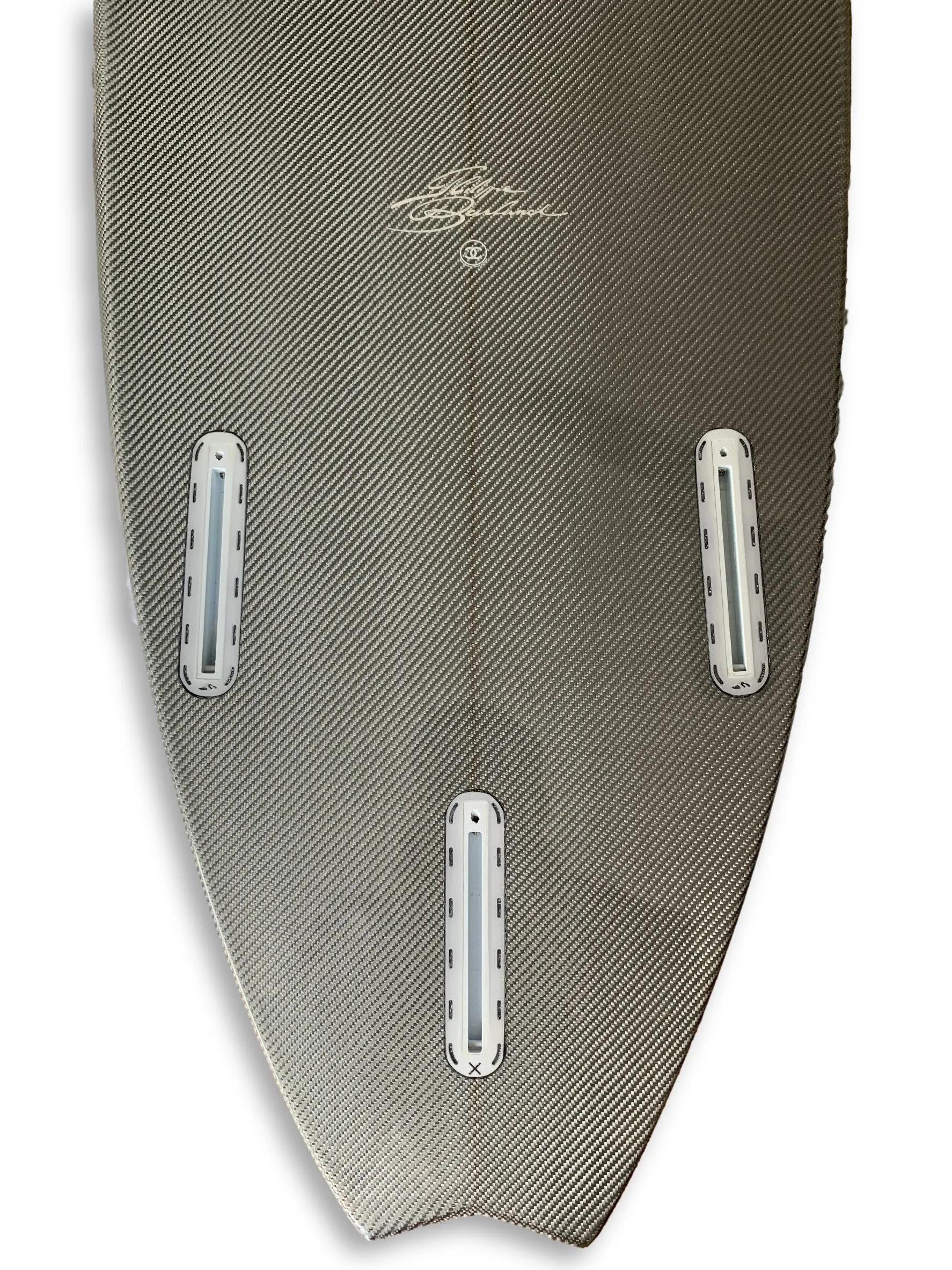 Chanel x Philippe Barland Limited Edition Silver/Chrome Carbon Surfboard