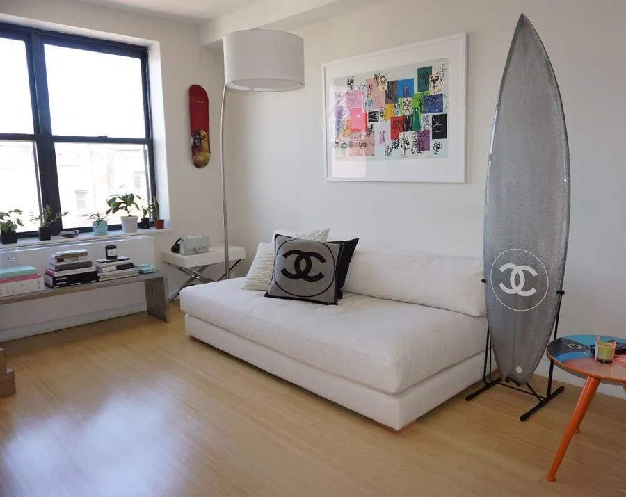 Chanel x Philippe Barland Limited Edition Silver/Chrome Carbon Surfboard