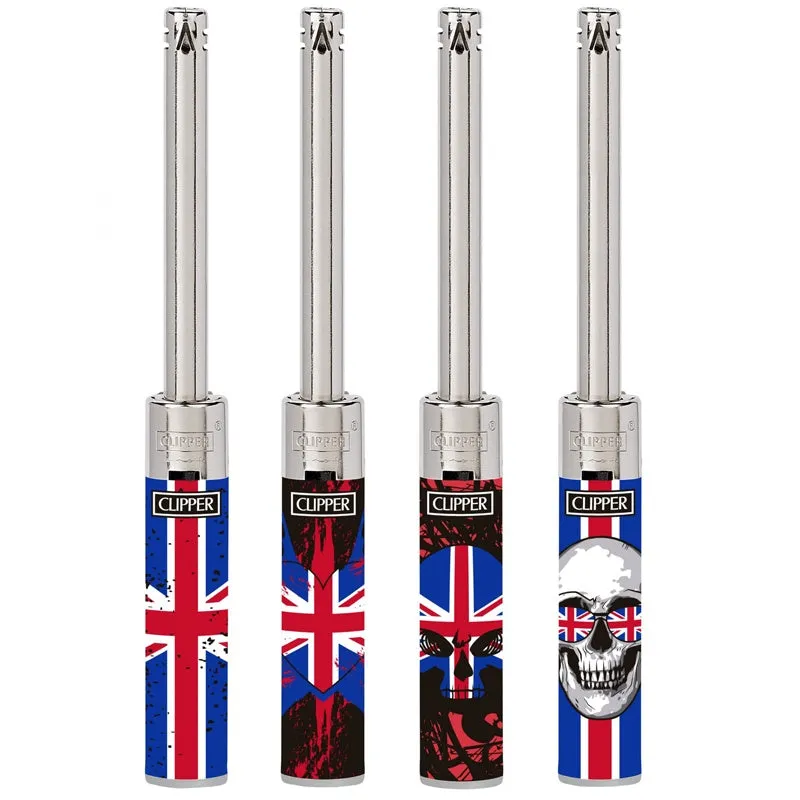 Clipper Tube Plus - Utility / BBQ Lighter - Union Jack Designs