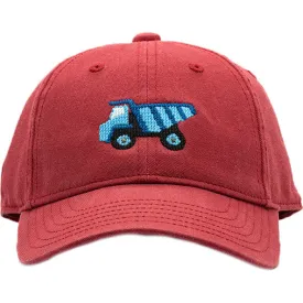 Dump Truck Red Needlepoint Kids Hat by Harding Lane