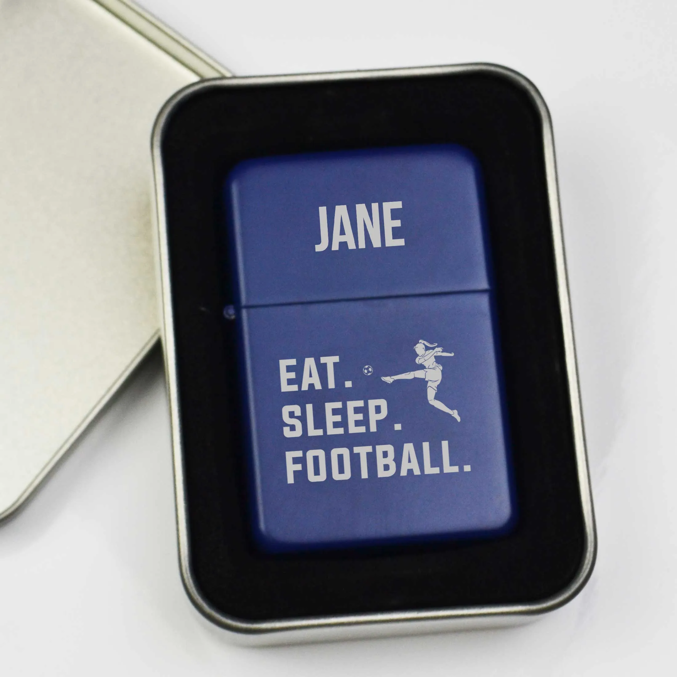 Engraved Eat Sleep Football For Her Lighter