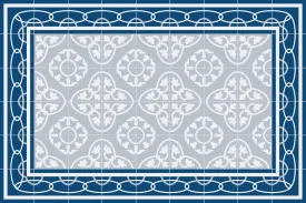 Floor Mat - Tile Blue - Various Sizes