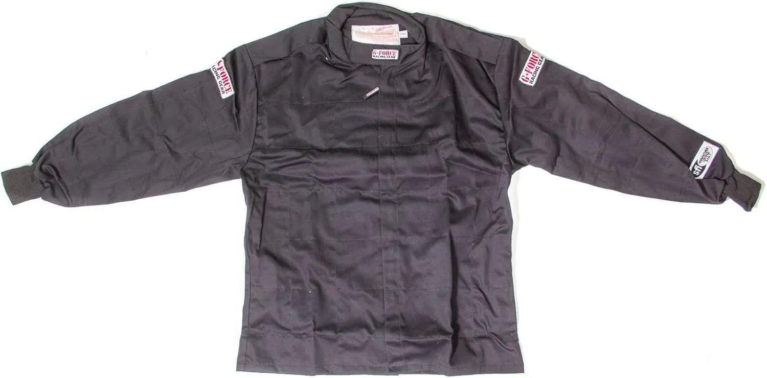 G-FORCE Racing Gear 4126XLGBK GF 125 Black X-Large Single Layer Racing Jacket