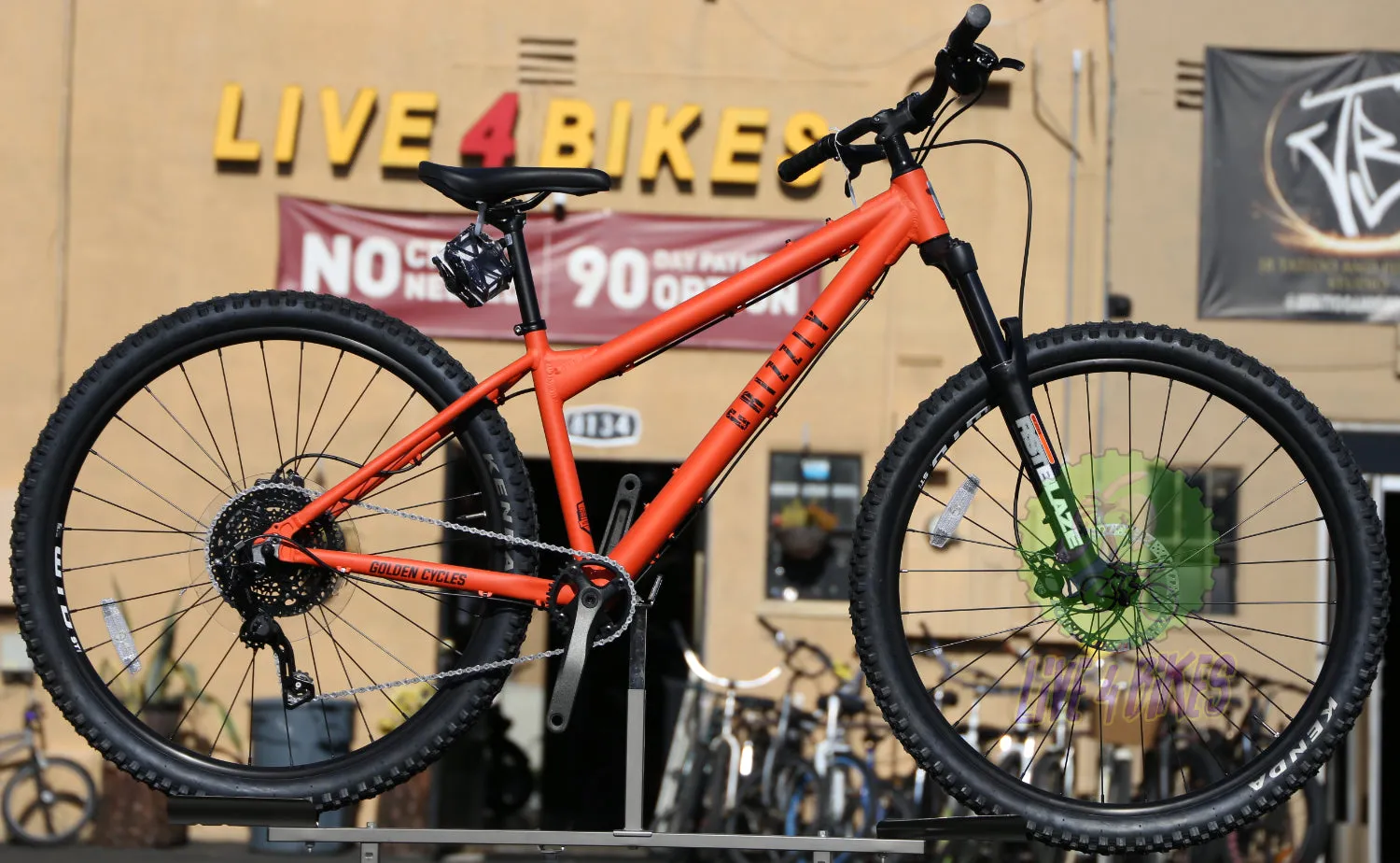 Golden Cycles Grizzly MTB 29"in Orange Aluminum Mountain Bike - Live4Bikes