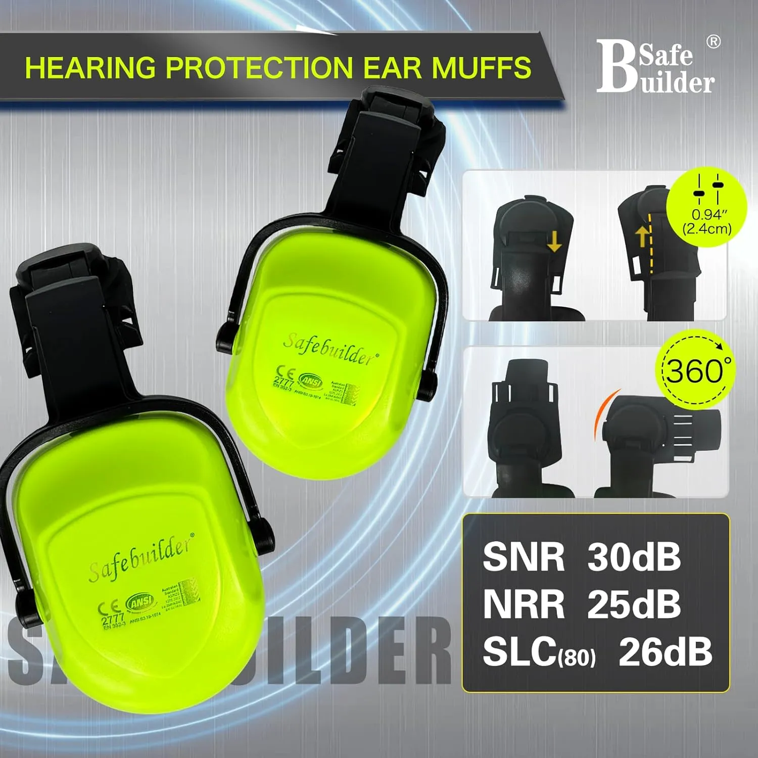 Industrial Safety Helmet with Visor Ear Muffs Hard Hat with Visor Vented Hardhats Construction Work Head Protection ANSI
