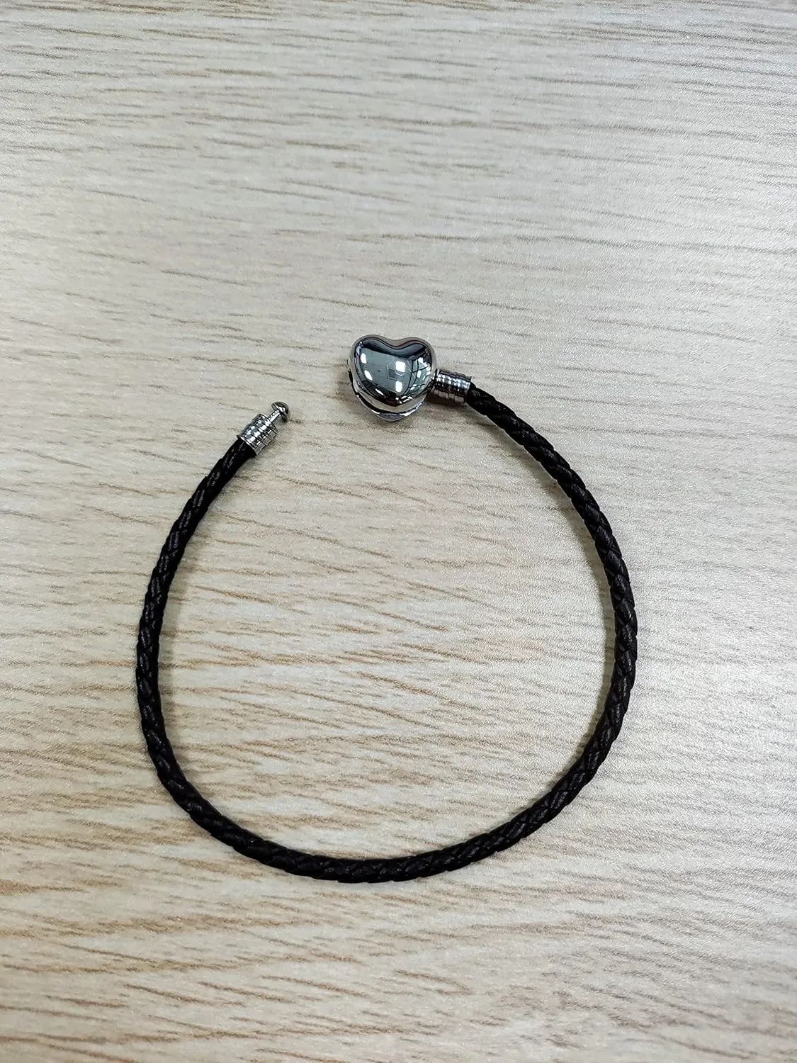 KunBead Women Heart Clasp Leather Charm Bracelets for Women DIY Jewelry Making Compatible with Pandora Charms