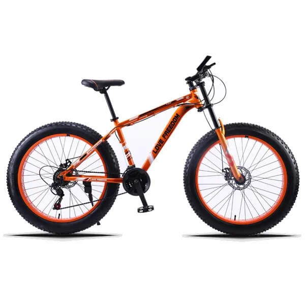 Love Freedom 7/21/24/27 Speed Mountain Bike Aluminum Frame Fat Bike 26 inch * 4.0 tireSnow bicycle Free Delivery
