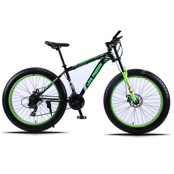 Love Freedom 7/21/24/27 Speed Mountain Bike Aluminum Frame Fat Bike 26 inch * 4.0 tireSnow bicycle Free Delivery