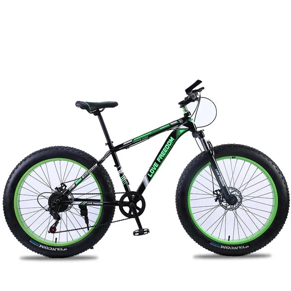 Love Freedom 7/21/24/27 Speed Mountain Bike Aluminum Frame Fat Bike 26 inch * 4.0 tireSnow bicycle Free Delivery