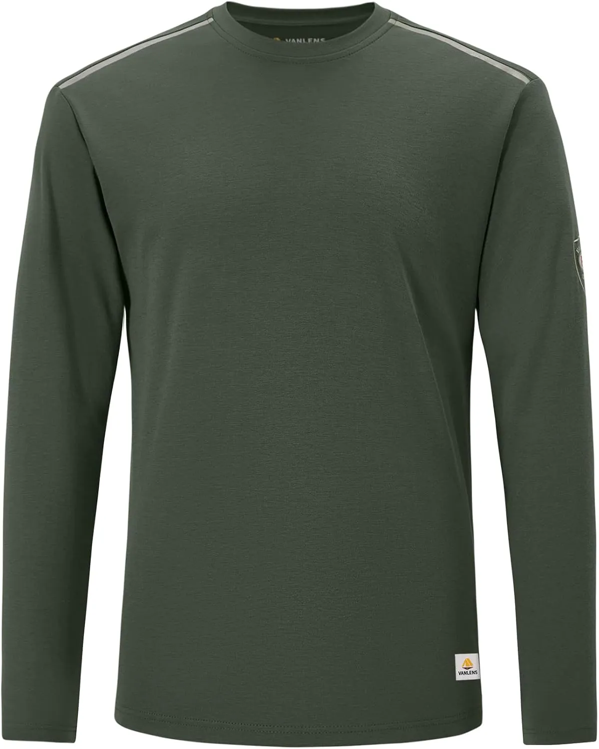 Men's Green Large Regular Fit 5.5oz 100% Cotton Long Sleeve FR Shirt for Work & Outdoor Activities