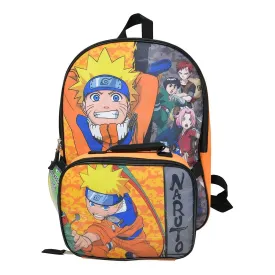 Naruto Uzumaki 16 Inch Kids Backpack with Lunch Bag