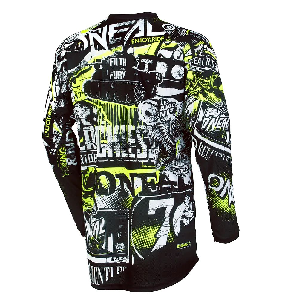 O'NEAL Element Attack Jersey Black/Hi-Viz