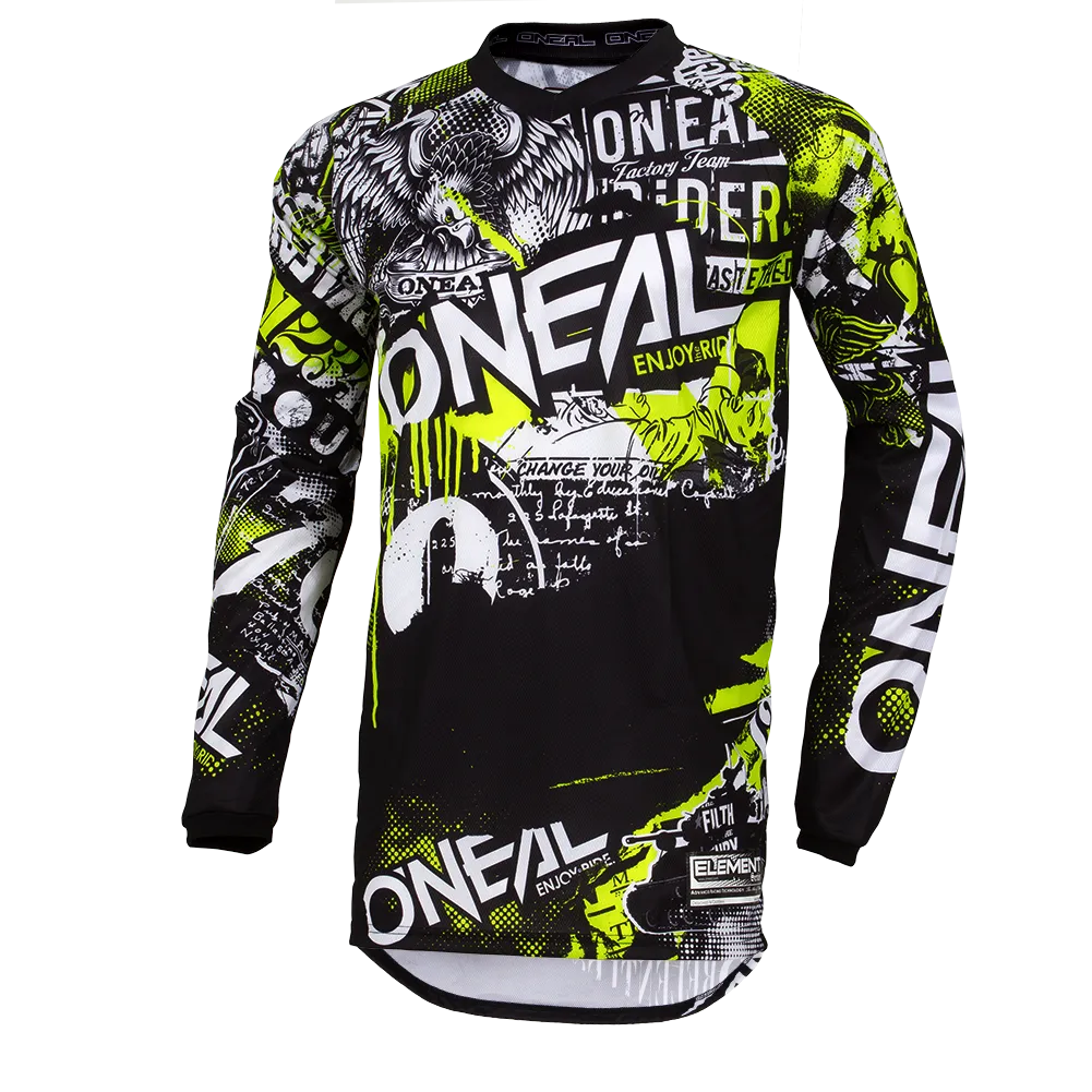 O'NEAL Element Attack Jersey Black/Hi-Viz