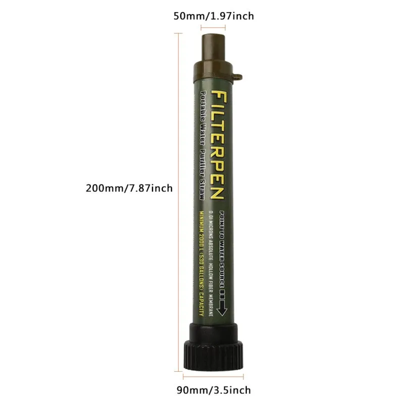 Portable Outdoor Water Filter Purifying with Extension Tube