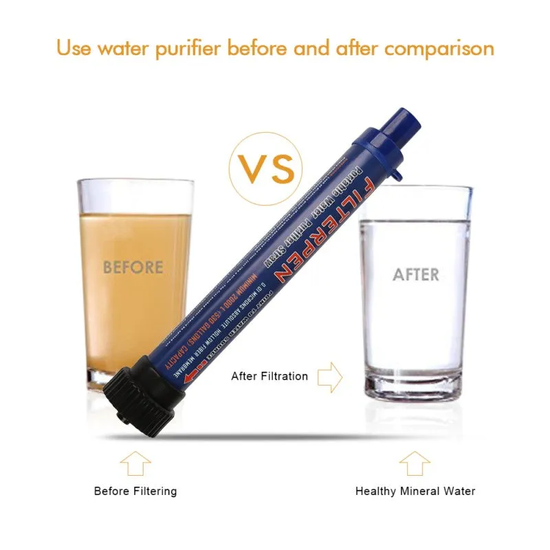 Portable Outdoor Water Filter Purifying with Extension Tube