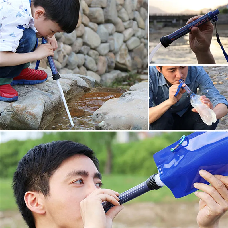 Portable Outdoor Water Filter Purifying with Extension Tube