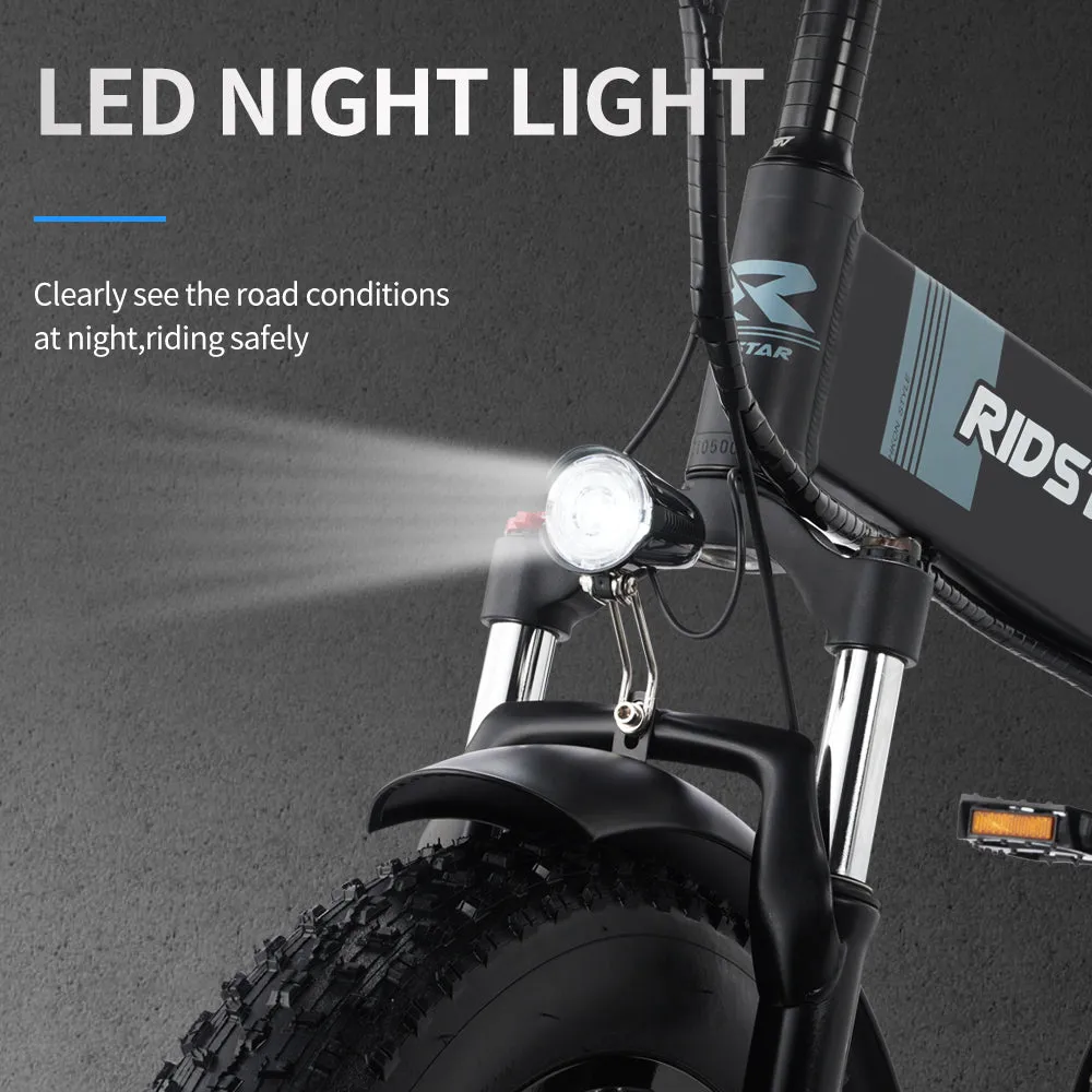 Ridstar Winner Folding Electric Bike 1000W Fat Tire Ebike 48v Mountain