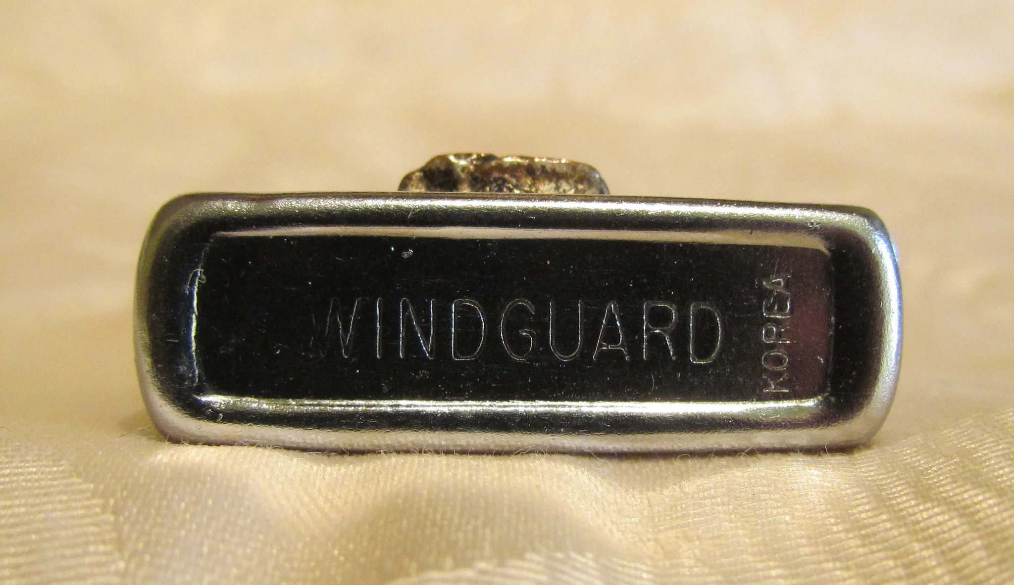 Silver Flip Top Pocket Lighter 1950s Windguard Lighter Working Windproof Copper Deer