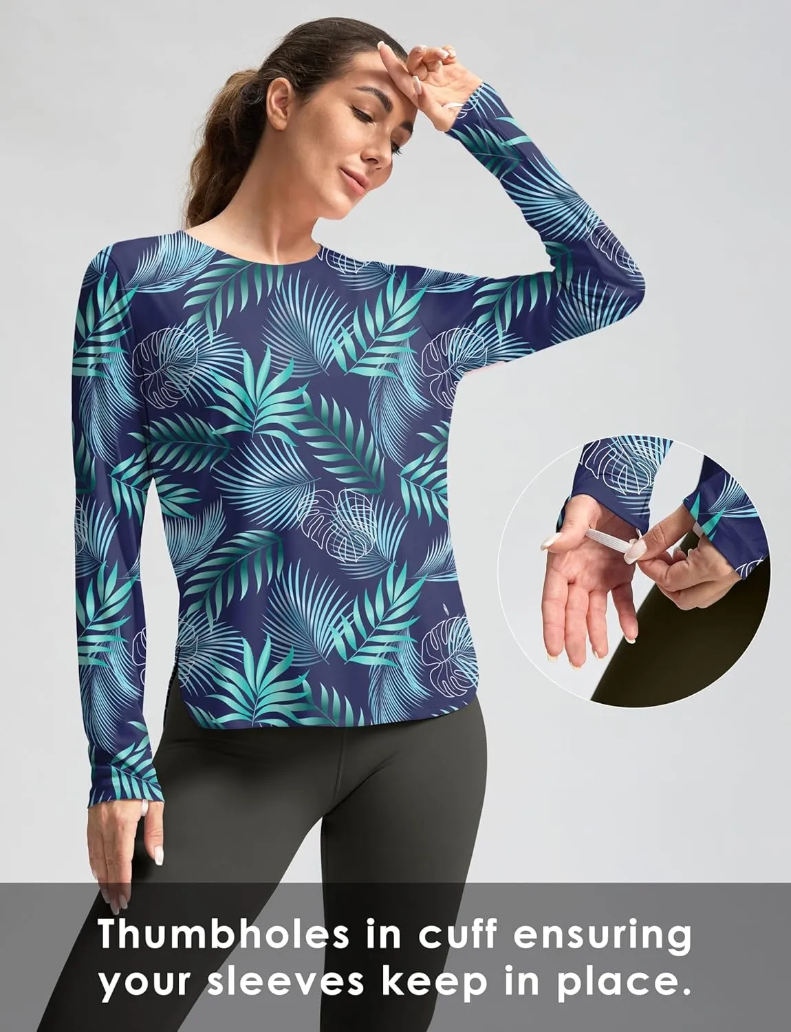 Women's Sun Shirts UPF 50  Long Sleeve UV Protection Shirt Lightweight Quick Dry Workout Hiking Tops for Women